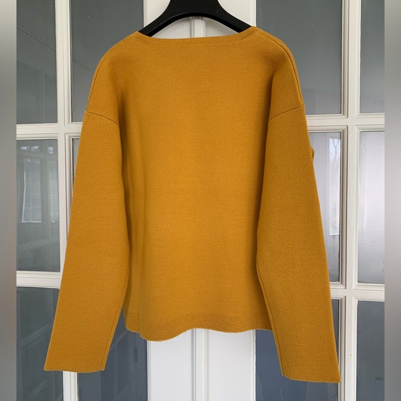 Merino double faced wool jumper, golden sun - Picture 2 of 10
